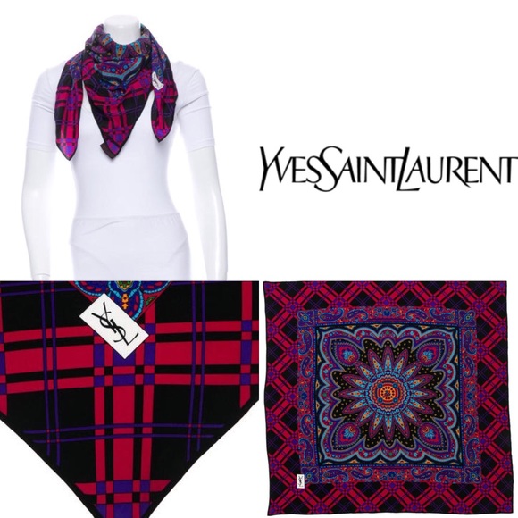 Yves Saint Laurent Accessories - Yves Saint Laurent Vintage Scarf